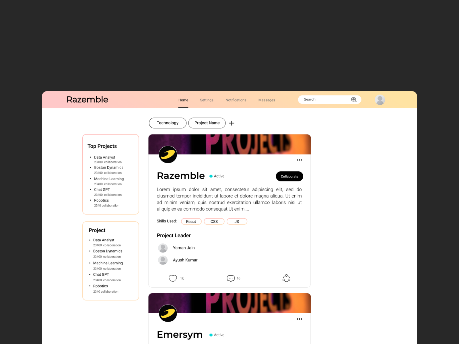 Project visual